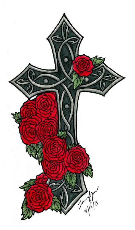 pictures  crosses  roses clipart