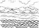 Coloring Ocean Waves Pages Water Color Getcolorings Printable Print sketch template