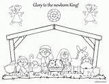 Coloring Nativity Pages Color Kids Shape Print sketch template