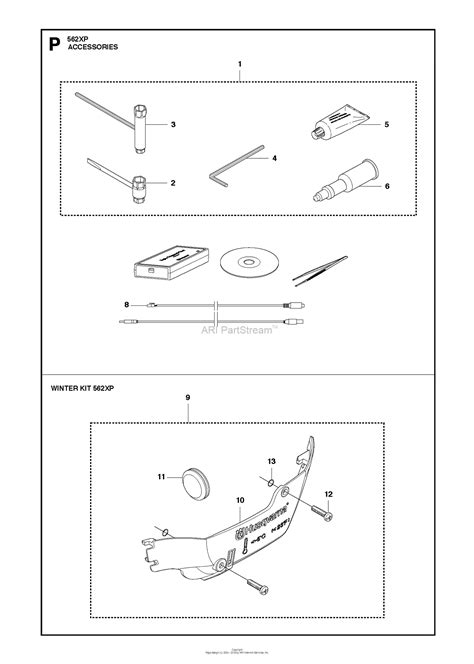 husqvarna xp   parts diagram  accessories