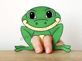 frog finger puppet printable template easy kids craft happy paper time