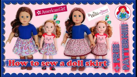 diy how to sew a skirt for your american girl or wellie wisher doll