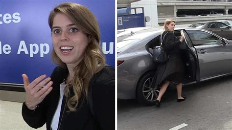 princess beatrice takes an uber after arriving in los angeles