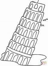 Pisa Inclinada Turm Schiefe Ausmalbild Italien Ausmalbilder Falling Imprimir sketch template