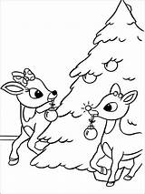 Rudolph Pages Coloring Printable Color sketch template