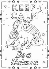 Coloring Unicorn Calm Keep Pages Adult Printable Exist True They Cute Choose Board Justcolor Print sketch template