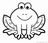 Coloring Pages Frogs Printable Popular Frog sketch template