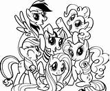 Pony Coloring Little Pages Print Friendship Printable Magic Ponies Mlp sketch template