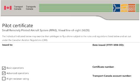 drone pilot license  canada civil tracker