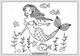 Sirenas Sirena Rincondibujos sketch template