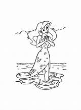 Mermaid Coloring Little Kids Pages Few Details Disney Printable sketch template