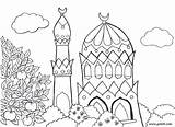 Moschee Malvorlagen Im Ramadan Karten sketch template