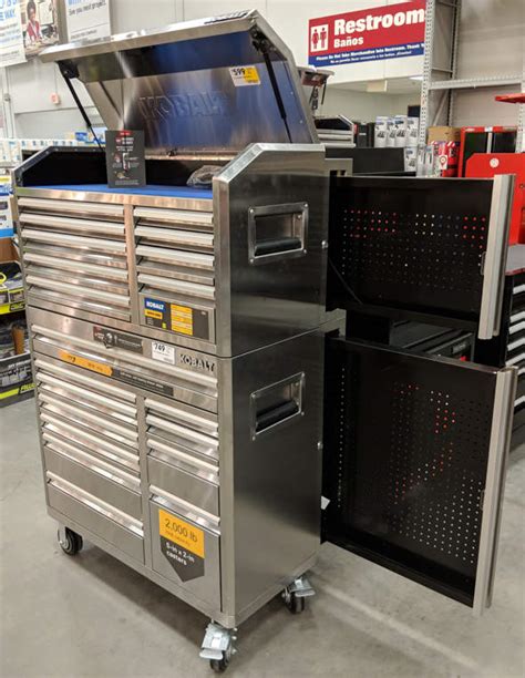 New Kobalt 41″ Toolboxes With Slide Out Pegboard