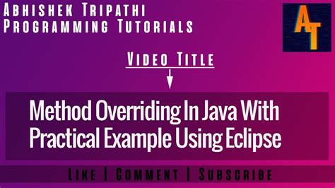 method overriding in java part 29 java tutorials youtube