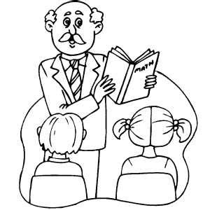 mathematic teacher coloring page