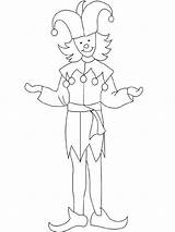 Jester Roi Dessin Bouffon Fou Coloriage Greluche Personnages Moyen Age sketch template