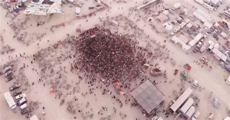 incredible footage shows gopro camera fall  drone  hedonistic burning man festival