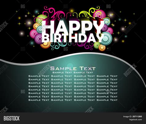happy birthday abstract design vector photo bigstock