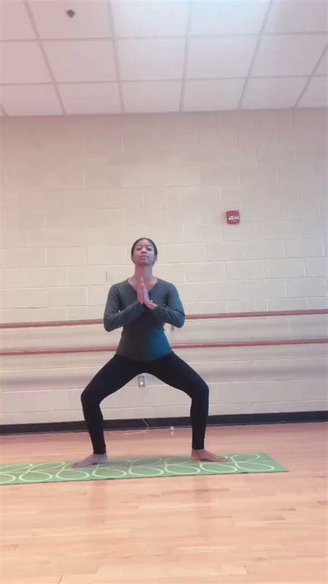 twitter yoga squat transition  goddess pose  p    p