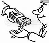 Cash Pay Tax Bribe Wage Cartoonstock sketch template