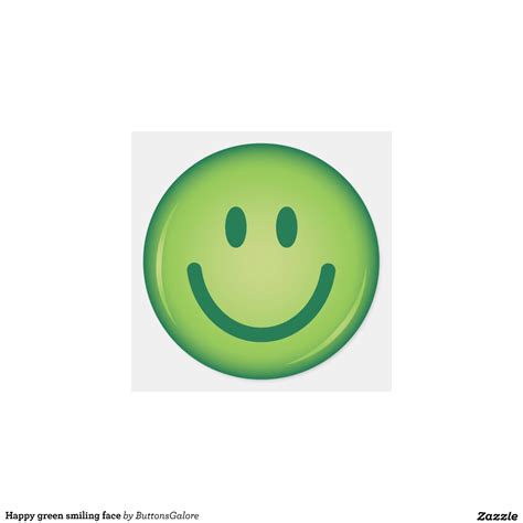 happy green smiling smiley face  sticker zazzle