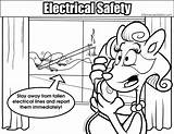 Safety Coloring Electrical Pages Colouring Elementary Resolution Name Medium sketch template