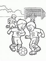 Soccer Coloring Kids Playing Play Football Pages Drawing Template School Group Yard Getdrawings Year Olds Popular Coloringhome sketch template