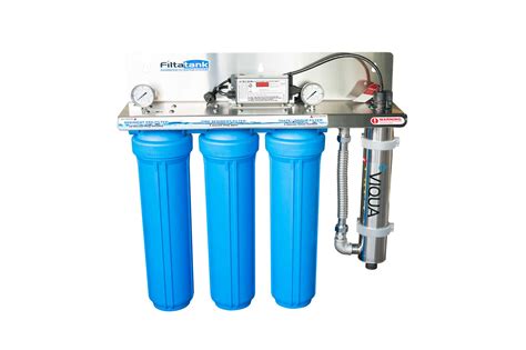 triple cartridge rainwater filtration system uv ft uv  tank doctor