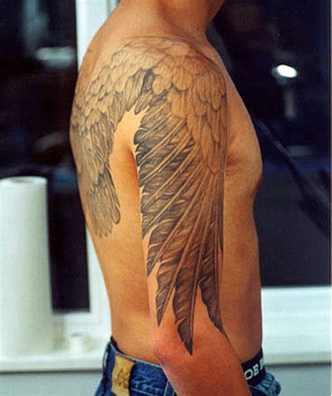 beautiful shoulder angel tattoos