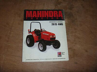 mahindra  wd tractor owner operator maintenance manual user guide ebay