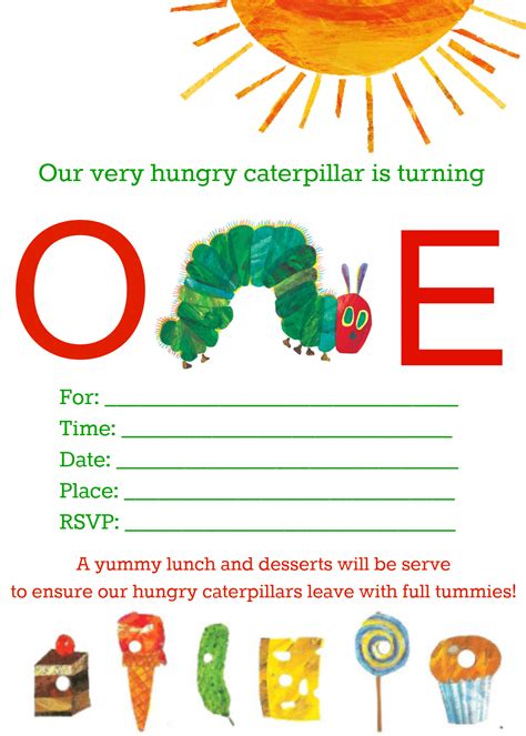hungry caterpillar printables clipart