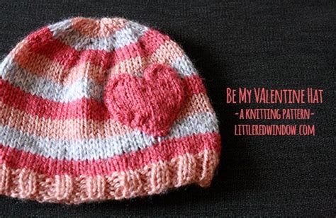 be my valentine heart hat knitting pattern little red window