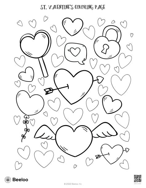 st valentines coloring page beeloo printable crafts  kids