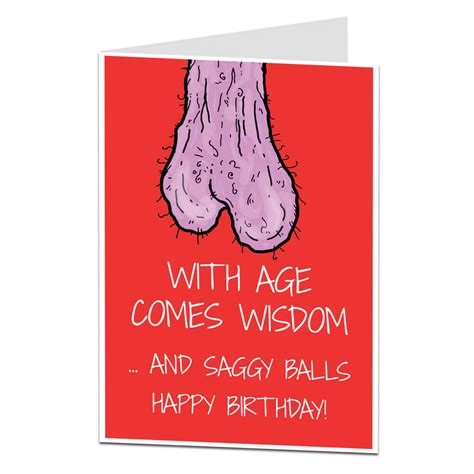 Funny Rude Birthday Card For Men Him 40th 50th 60th