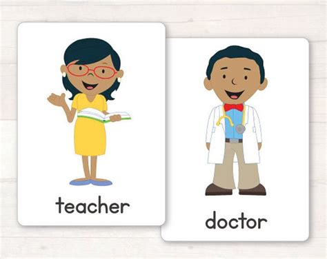 community helpers flashvocabulary cards  cards automatic