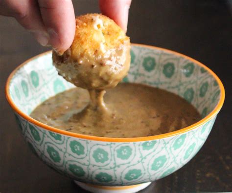 Smoked Gouda Fritters With Balsamic Honey Mustard Dipping