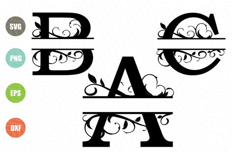 split letters full alphabet svg  svgs design bundles