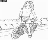 Barbie Bicycle Riding sketch template