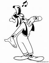 Goofy Coloring Pages Singing Disneyclips Disney Funstuff sketch template