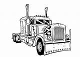 Kenworth Coloring Pages Getdrawings Truck sketch template