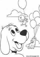 Clifford Coloring Pages Printable Balloons Dog 12f0 Print Sheets Fly Kids Paint Balloon Cartoon Color Perrito Colouring Book Drawings Cartoons sketch template