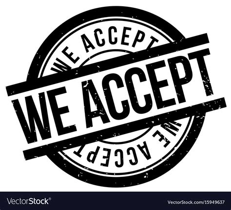 accept rubber stamp royalty  vector image
