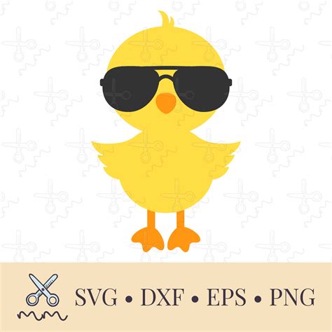 Easter Chick With Sunglasses Svg The Modish Maker