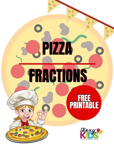 printable pizza fractions activity math fun jinxy kids