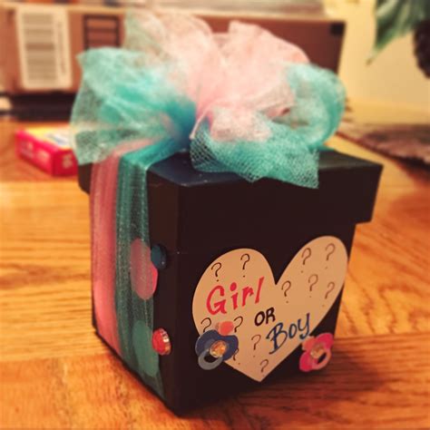Gender Reveal Boxes With Confetti And Ultrasound Picture Inside
