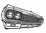 Impala Lowrider 1964 Chevy Clipartmag Quma Impalas sketch template