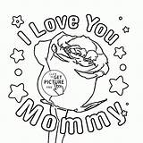 Coloring Pages Mothers Mommy Mother Kids Printable Drawing Happy Sheets Mom Color Rose Grandma Well Soon Printables Nana Gif Print sketch template