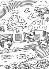 Mewarnai Colorear Pemandangan Sketsa Tulamama Colouring Mushrooms Houses Untuk Paisajes Laminas Sopas Paud Twenty Zip Terminar Tarea Teamwork Adulte Visiter sketch template