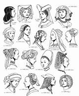 Hoeden Kleurplaat Kleurplaten Hats Headdress Headdresses Period Mittelalter sketch template