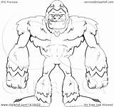 Bigfoot Sasquatch Drawing Lineart Clipart Illustration Royalty Thoman Cory Vector Drawings Getdrawings sketch template